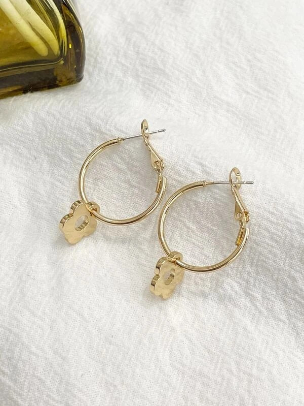 Bali - Flower Drop Earrings - HDJ 080