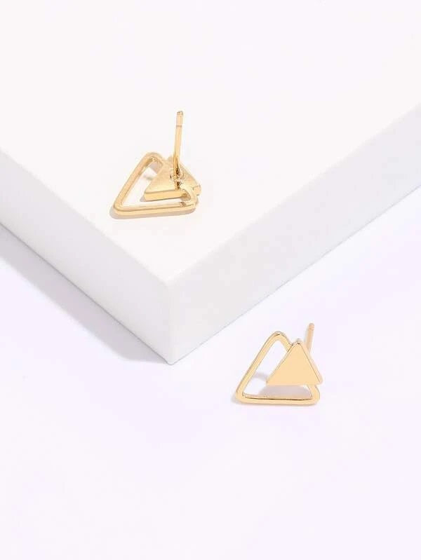 Geometric Style Stud Earrings - HDJ 087