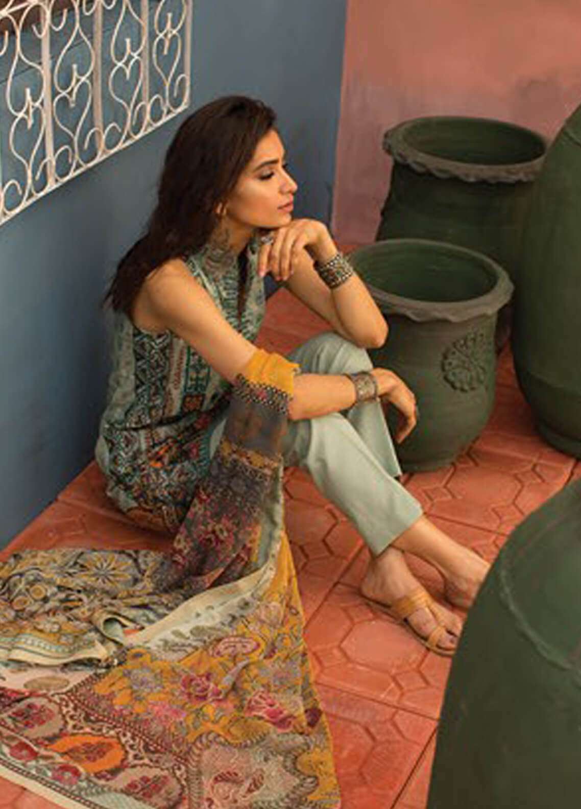 Zara Shahjahan Luxury Embroidered Lawn Unstitched 3 Piece Suit - KOEL B