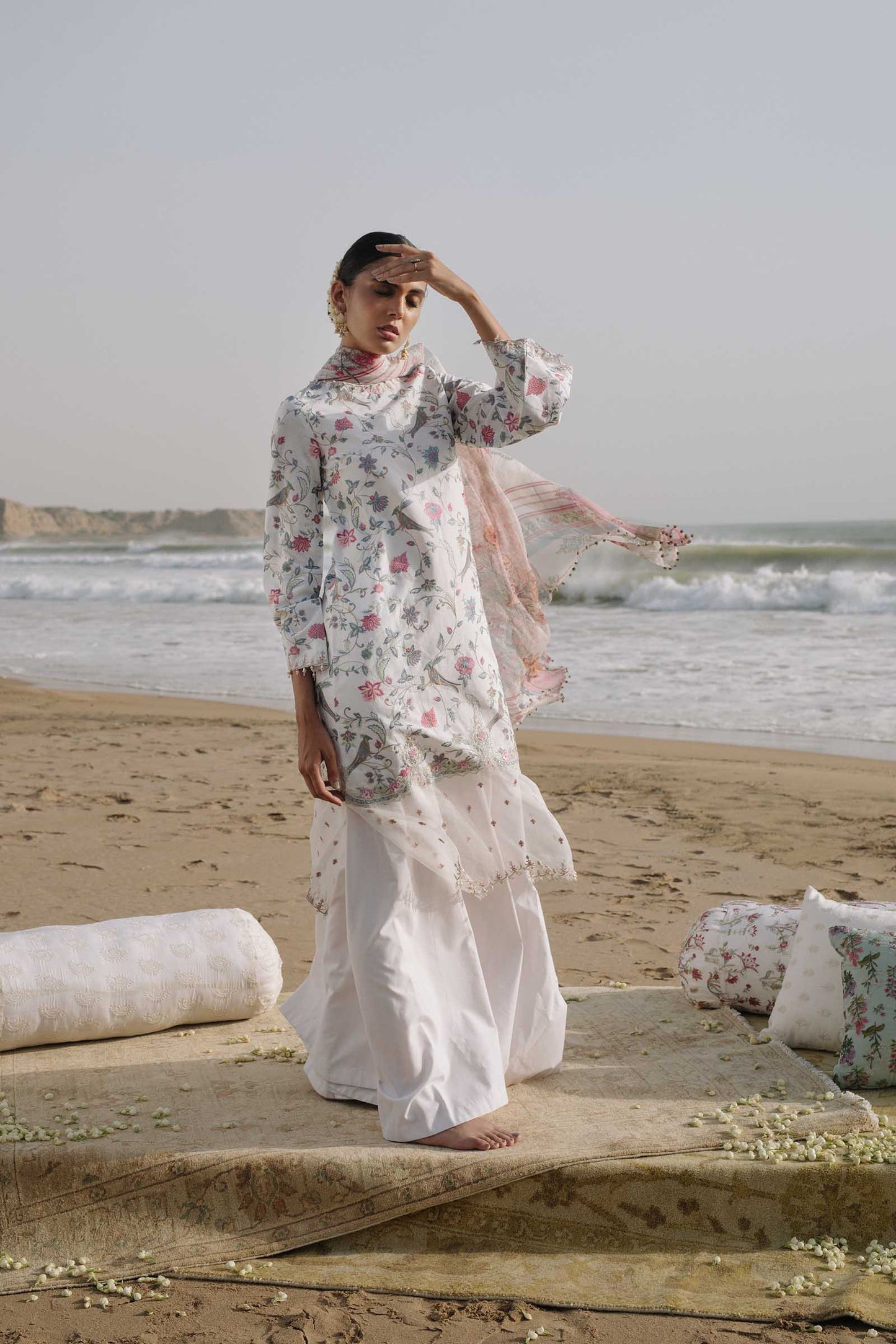 Zara Shahjahan Embroidered Lawn Unstitched 3 Piece Suit - D9 Kohinoor