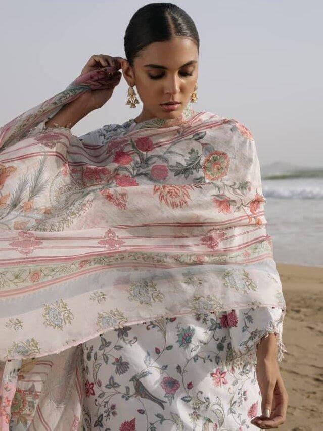 Zara Shahjahan Embroidered Lawn Unstitched 3 Piece Suit - D9 Kohinoor