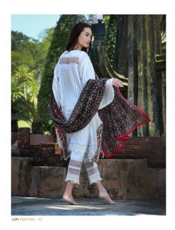 LSM Lakhani Precious Embroidered Lawn Unstitched 3 Piece Suit – FC-2554
