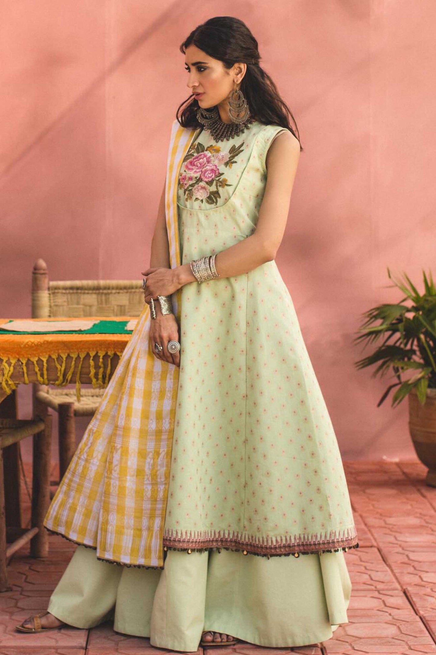Zara Shahjahan Luxury Embroidered Lawn Unstitched 3 Piece Suit - MEHERMA B