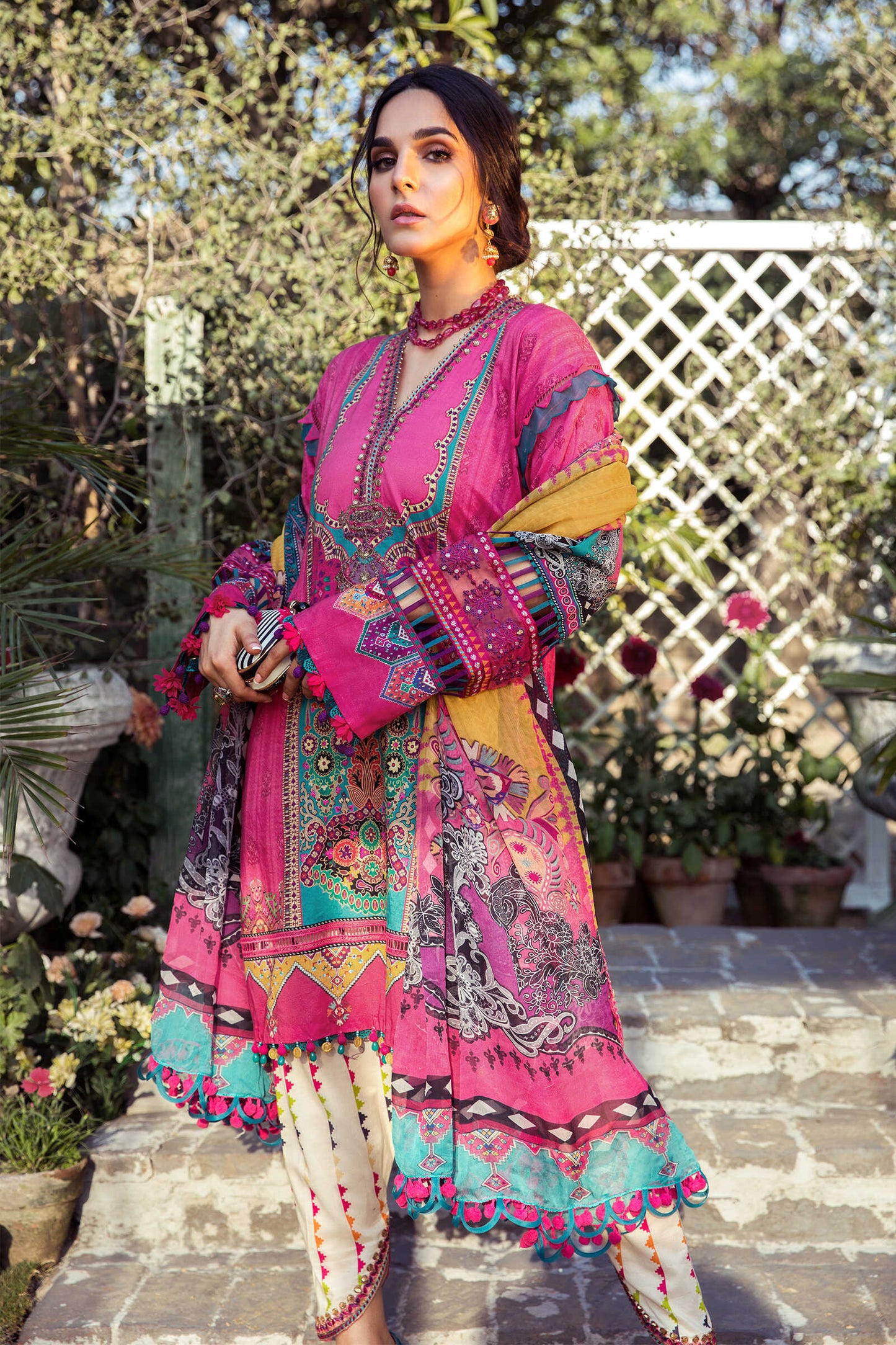 Maria B Mprint Embroidered Lawn Unstitched 3 Piece Suit MPT-1008-B