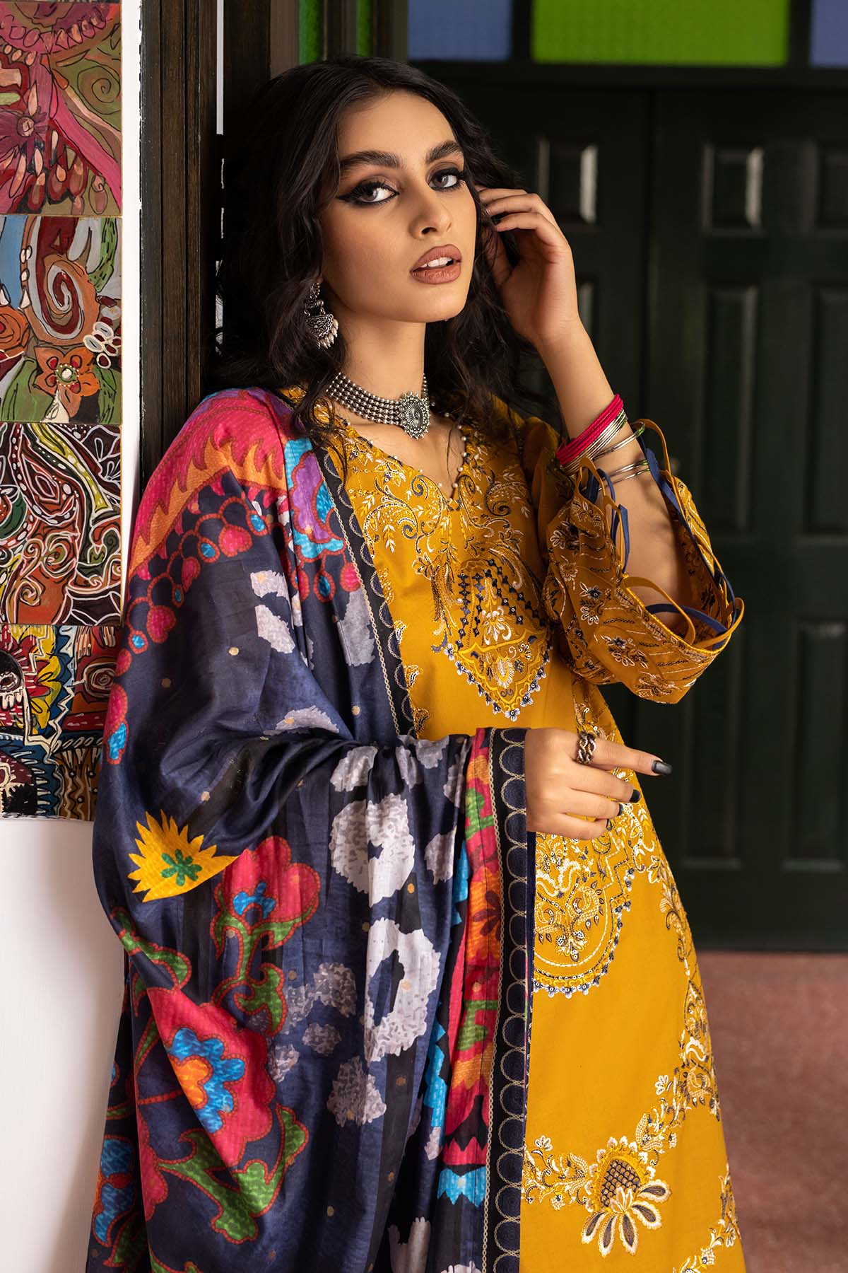 Maya By Nureh Embroidered Lawn Suits Unstitched 3 Piece NS-35 - Summer Collection