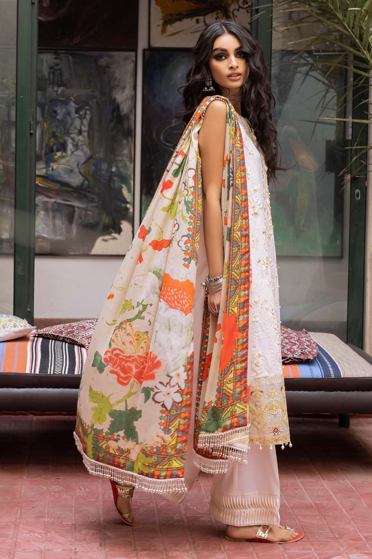 Maya By Nureh Embroidered Lawn Suits Unstitched 3 Piece NS-37 - Summer Collection