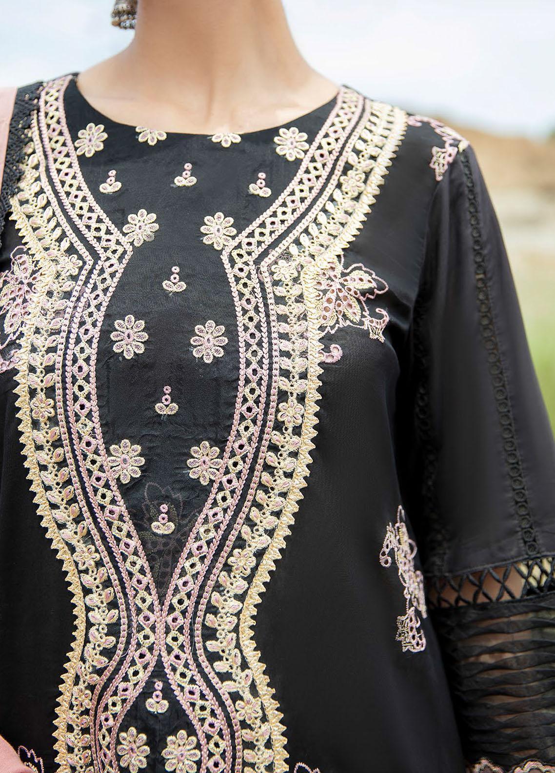 Qalamkar Qline Embroidered Festive Lawn Unstitched 3 Piece Suit - EE 08