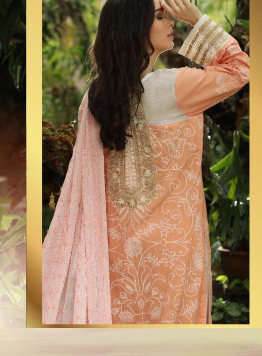 Qalam Putli by Fazal Sons Embroidered Cotton Unstitched 3 Piece Suit – DESIGN NO.02