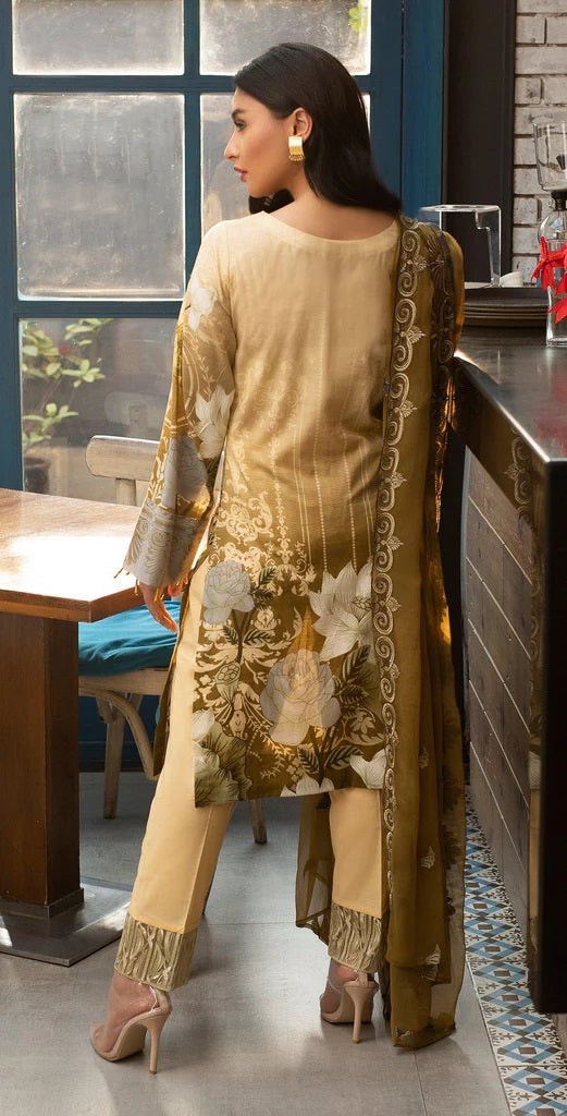 Salitex Shades Embroidered Lawn Unstitched 3 Piece Suit - WK-263B