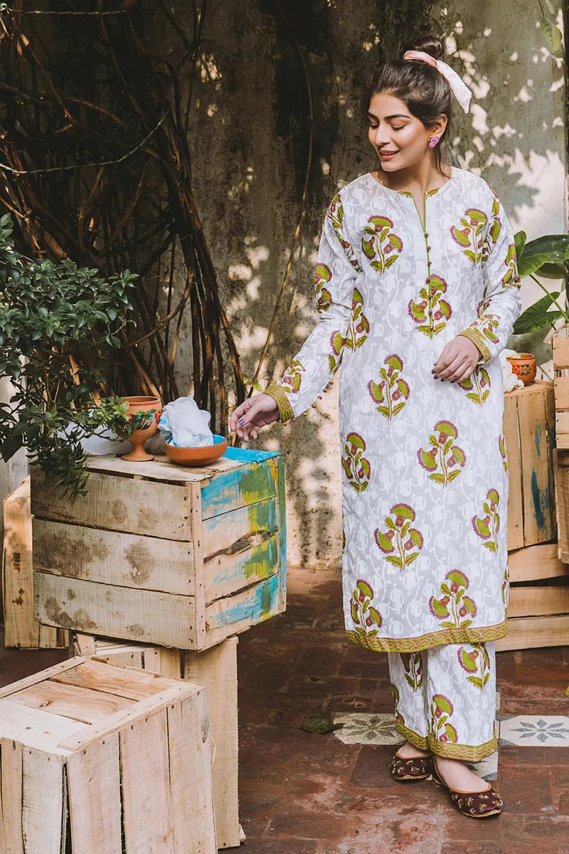 Gul Ahmed Digital Printed Lawn Unstitched 1 piece Shirt - SL 814 Vintage Garden