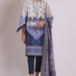 Al Karam Printed Lawn Suits Unstitched 3 Piece SS-25-22 Blue - Summer Collection