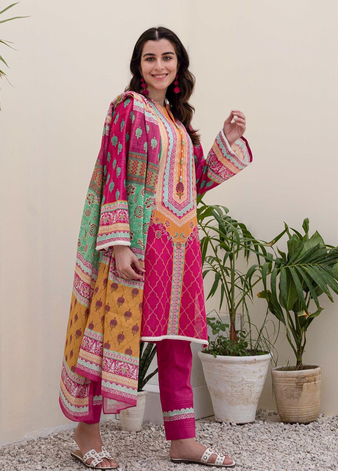 Zellbury Printed Lawn Suits Unstitched 3 Piece - ZWUSC321929