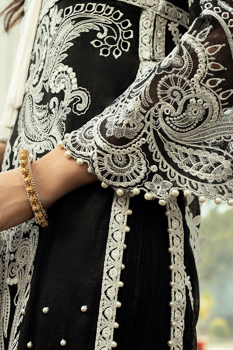 Mushq Embroidered Chikankari Cotton Net 3 piece Unstitched Suit - MCK-1-Kanwal