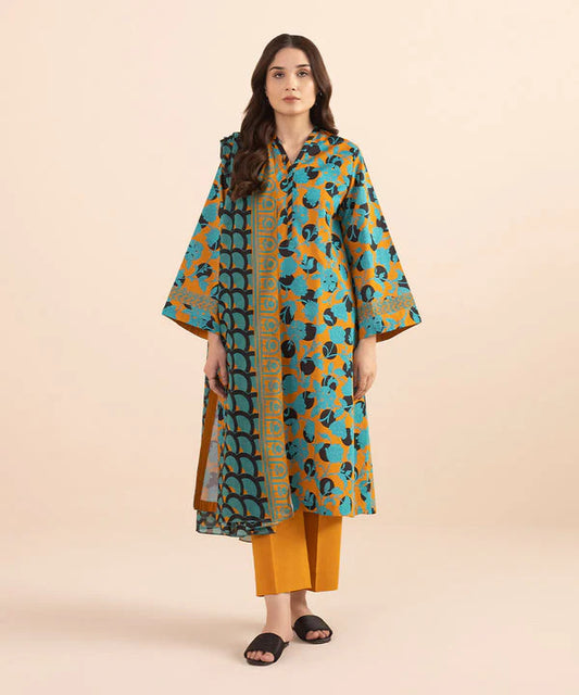 Sapphire Day to Day Mid Summer Printed Lawn 3 Piece Unstitched Dress - U3P-DY24D1-12
