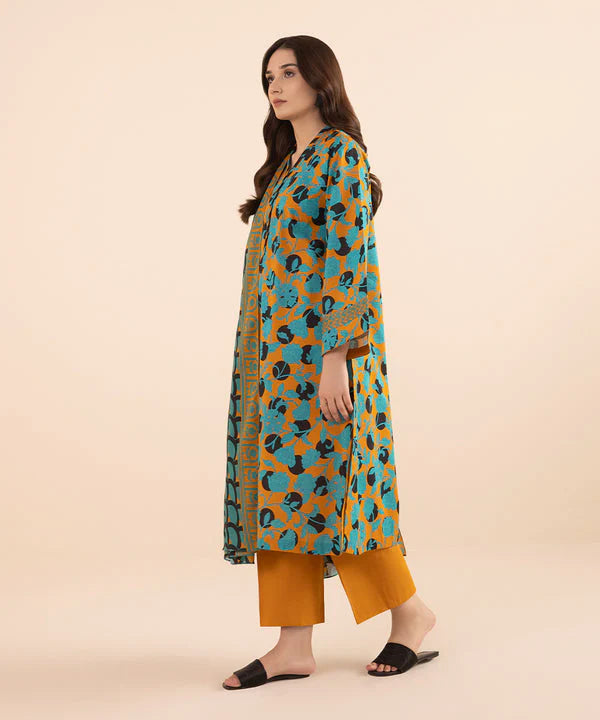 Sapphire Day to Day Mid Summer Printed Lawn 3 Piece Unstitched Dress - U3P-DY24D1-12