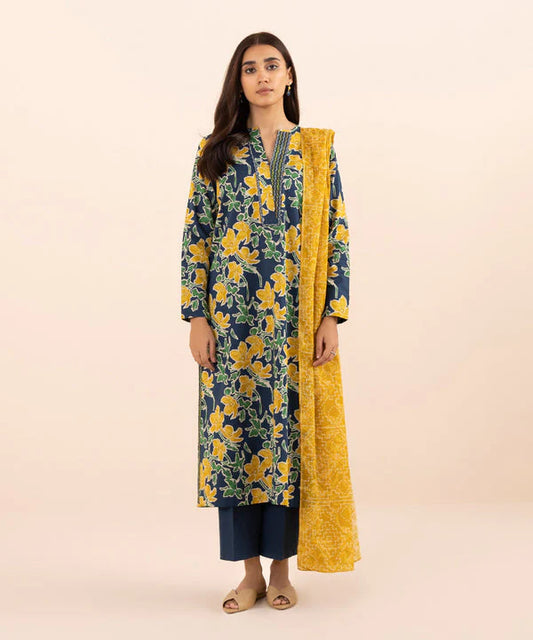 Sapphire Day to Day Mid Summer Printed Lawn 3 Piece Unstitched Dress - U3P-DY24D1-30