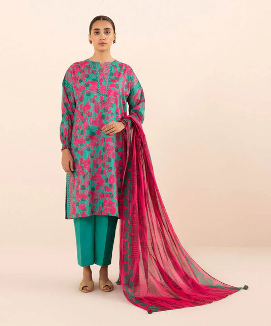 Sapphire Day to Day Mid Summer Printed Lawn 3 Piece Unstitched Dress - U3P-DY24D1-36