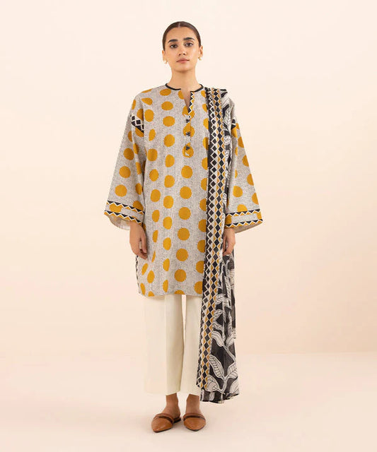 Sapphire Day to Day Mid Summer Printed Lawn 3 Piece Unstitched Dress - U3P-DY24D1-37
