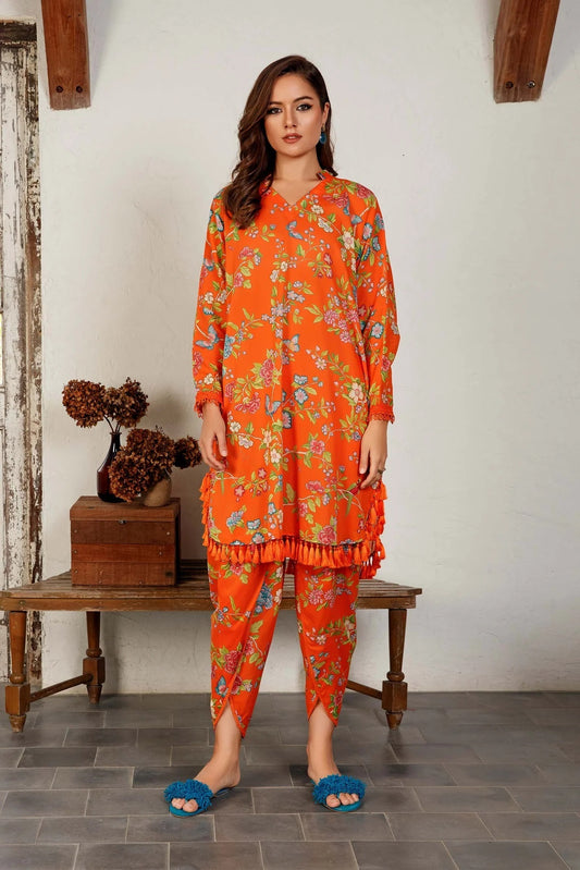 M Basics By Maria B Printed Lawn Shirt Unstitched 1 Piece MB-US23 101-A