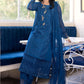 Ensembles By Azure Embroidered Chiffon Suits Unstitched 4 Piece AZES - 101 Cerulean