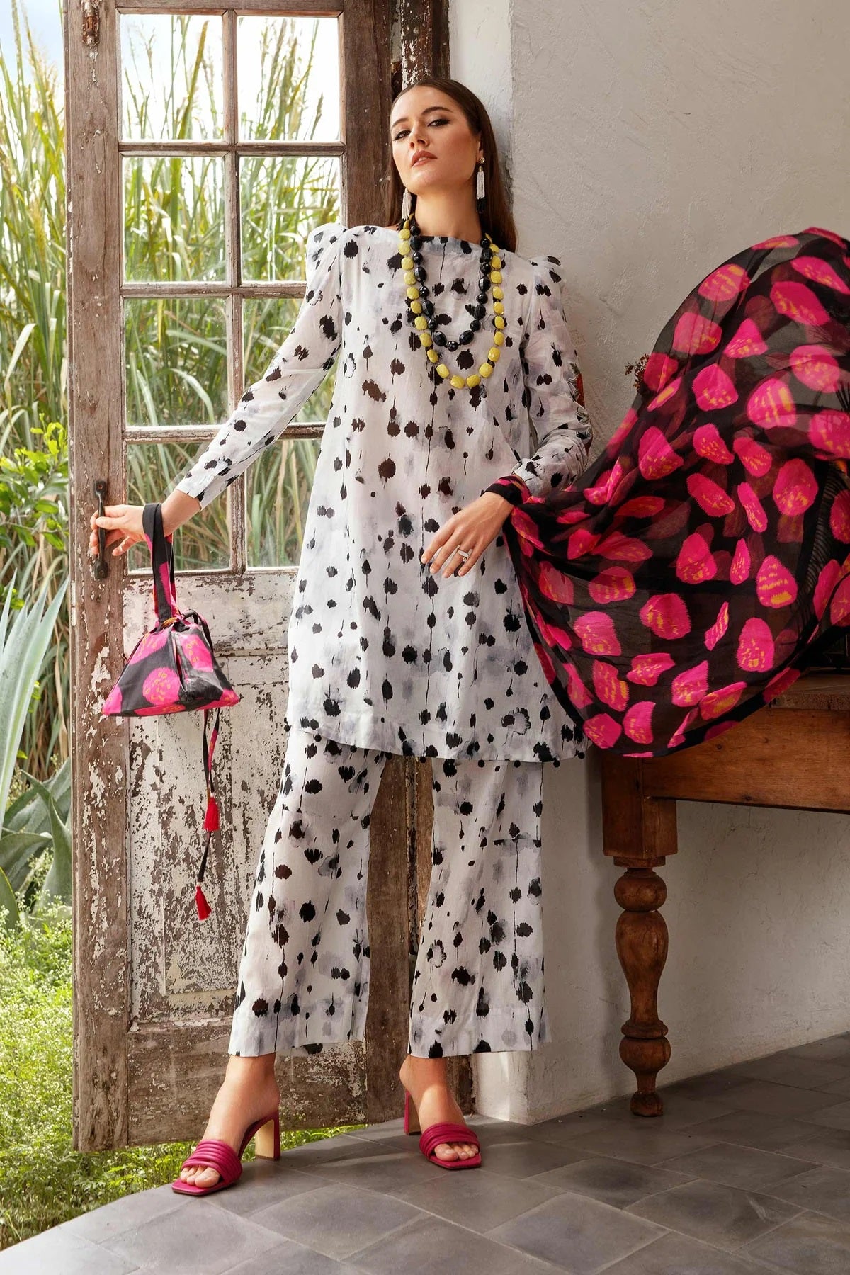 M Basics By Maria B Embroidered Lawn Suits Unstitched 2 Piece MB-US23 106-A