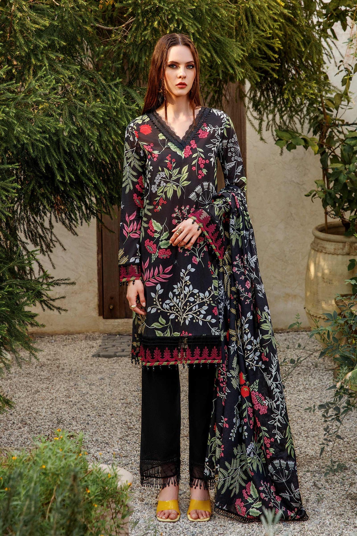 M Basics By Maria B Embroidered Lawn Suits Unstitched 2 Piece MB-US23 109-B