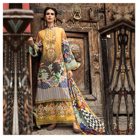 Morja by Gull Jee Embroidered Lawn Unstitched 3 Piece Dress - MJ2102A10