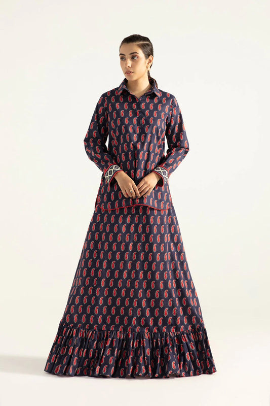 Sapphire Intermix Printed Cotton Shirt 1 piece Unstitched - U1 DY22V5 10