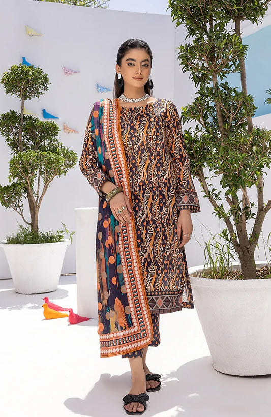 Coco Popup by Alzohaib Printed Lawn 3 piece Unstitched Suit - CPP2-23-10