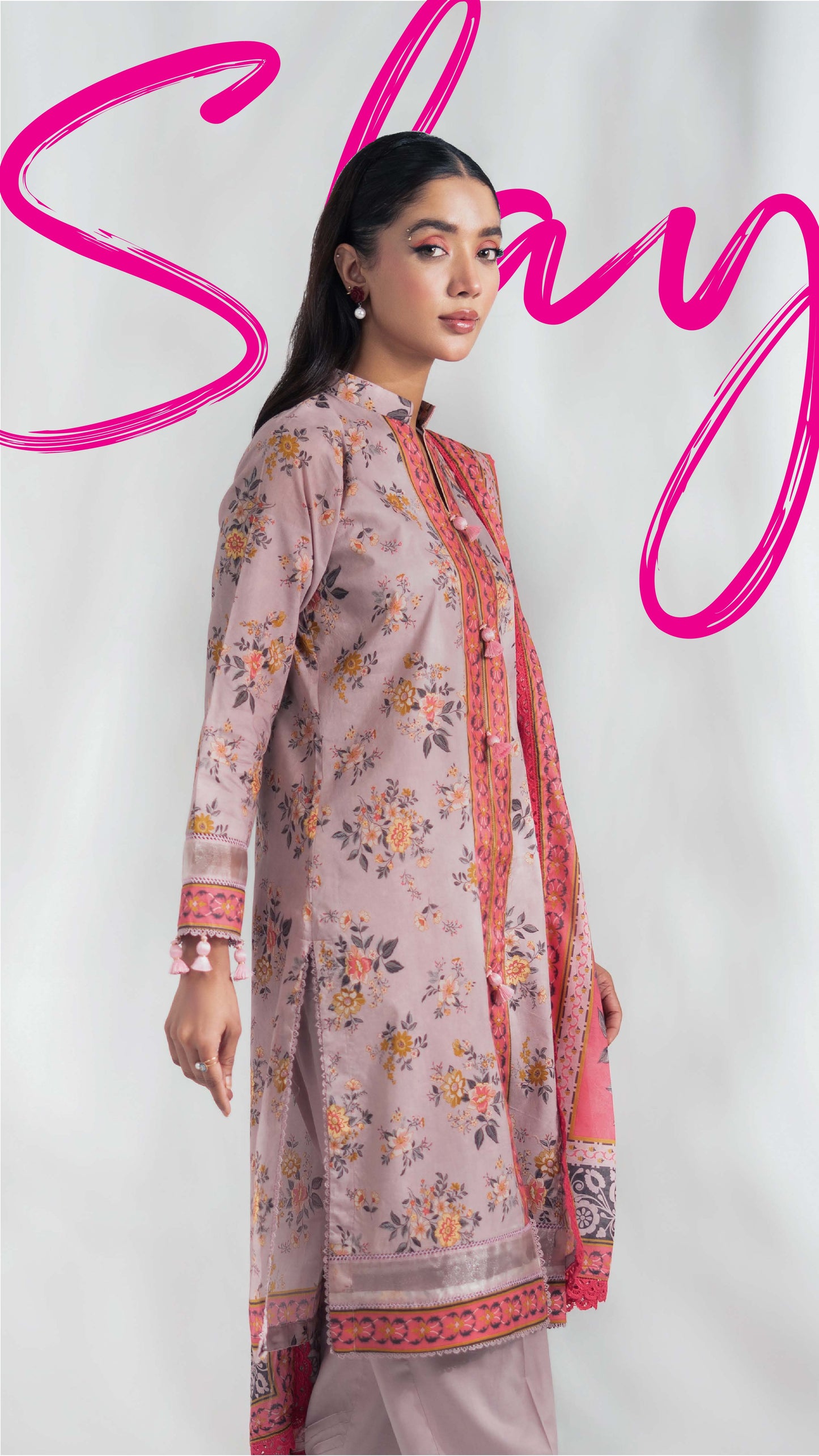 Colors by AlZohaib Textile Digital Printed 3 Piece Lawn Unstitched Dress - D10 Summer Collection