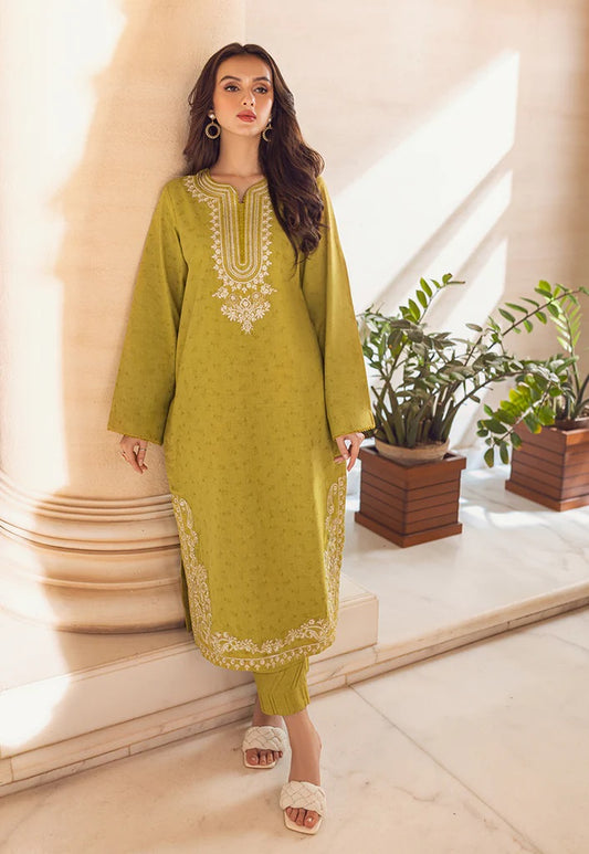 Essential By Asim Jofa Embroidered Lawn Jacquard Suit Unstitched 2 Piece AJP-10