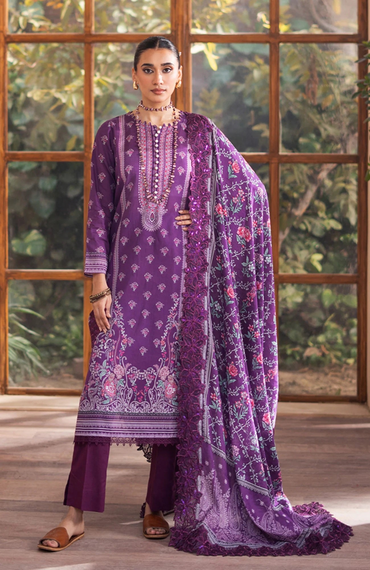 Mausummery Digital Printed Lawn Unstitched 3 Piece Suit – MUS25V1PL10