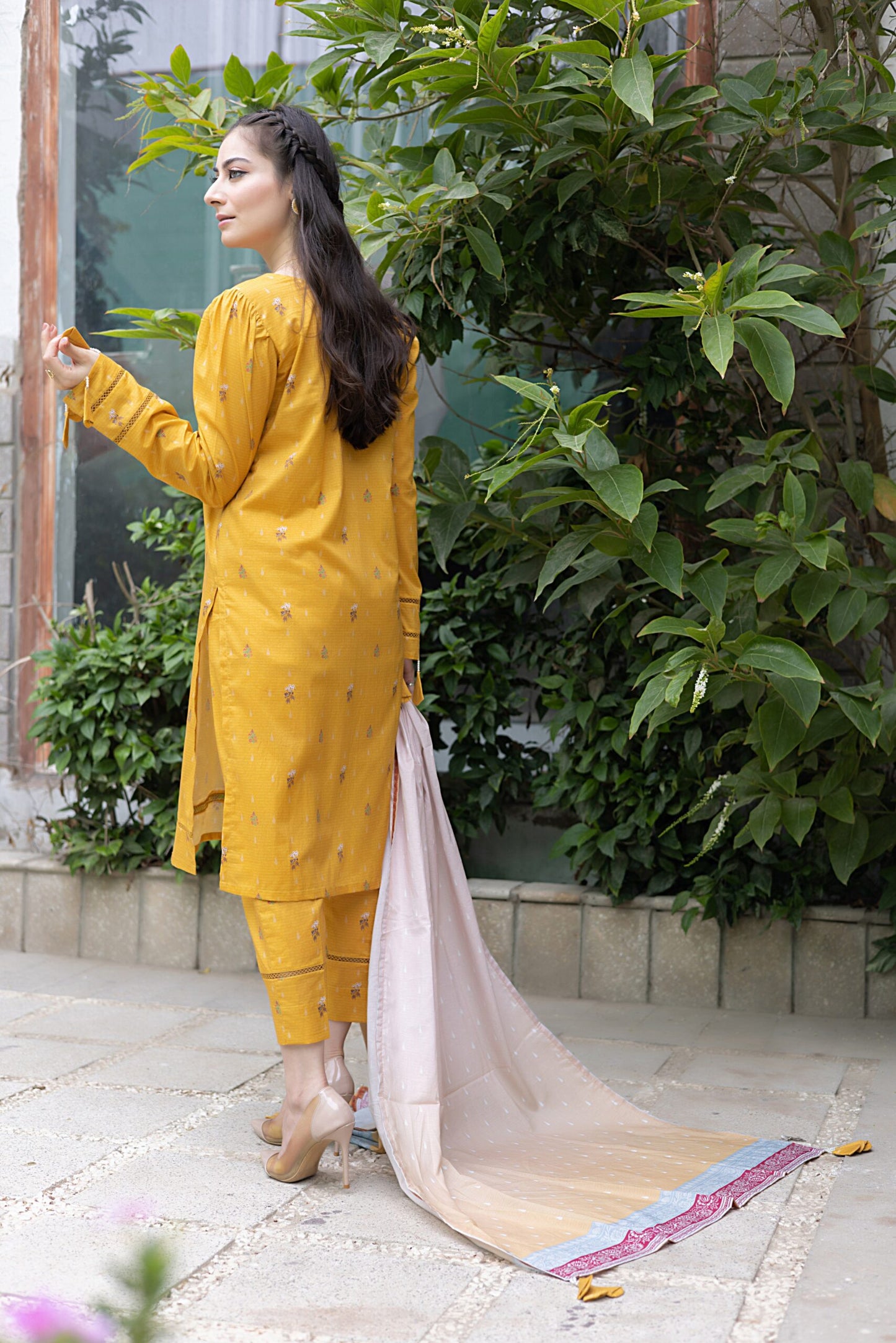 Identic Separate Mid Summer Printed Cotton 3 Piece Unstitched - ISMSC3 - 10