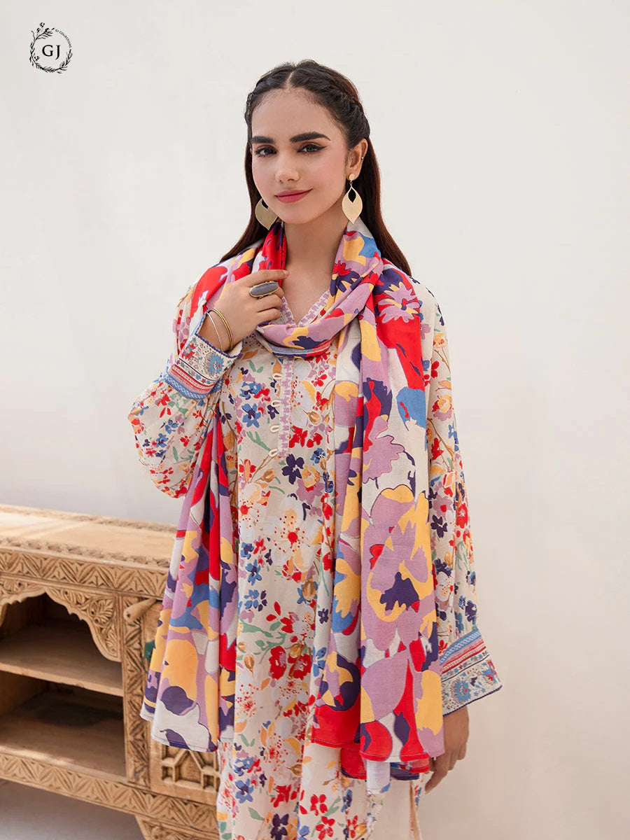 Aviva by GJ Digital Printed Lawn 2 piece Unstitched - GJAV23-A10