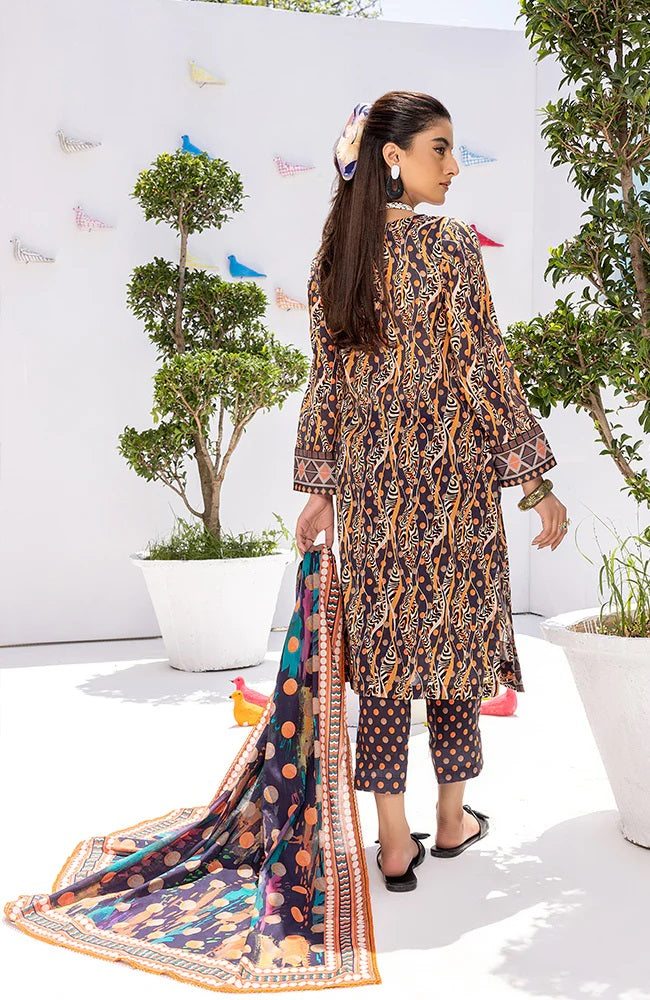 Coco Popup by Alzohaib Printed Lawn 3 piece Unstitched Suit - CPP2-23-10