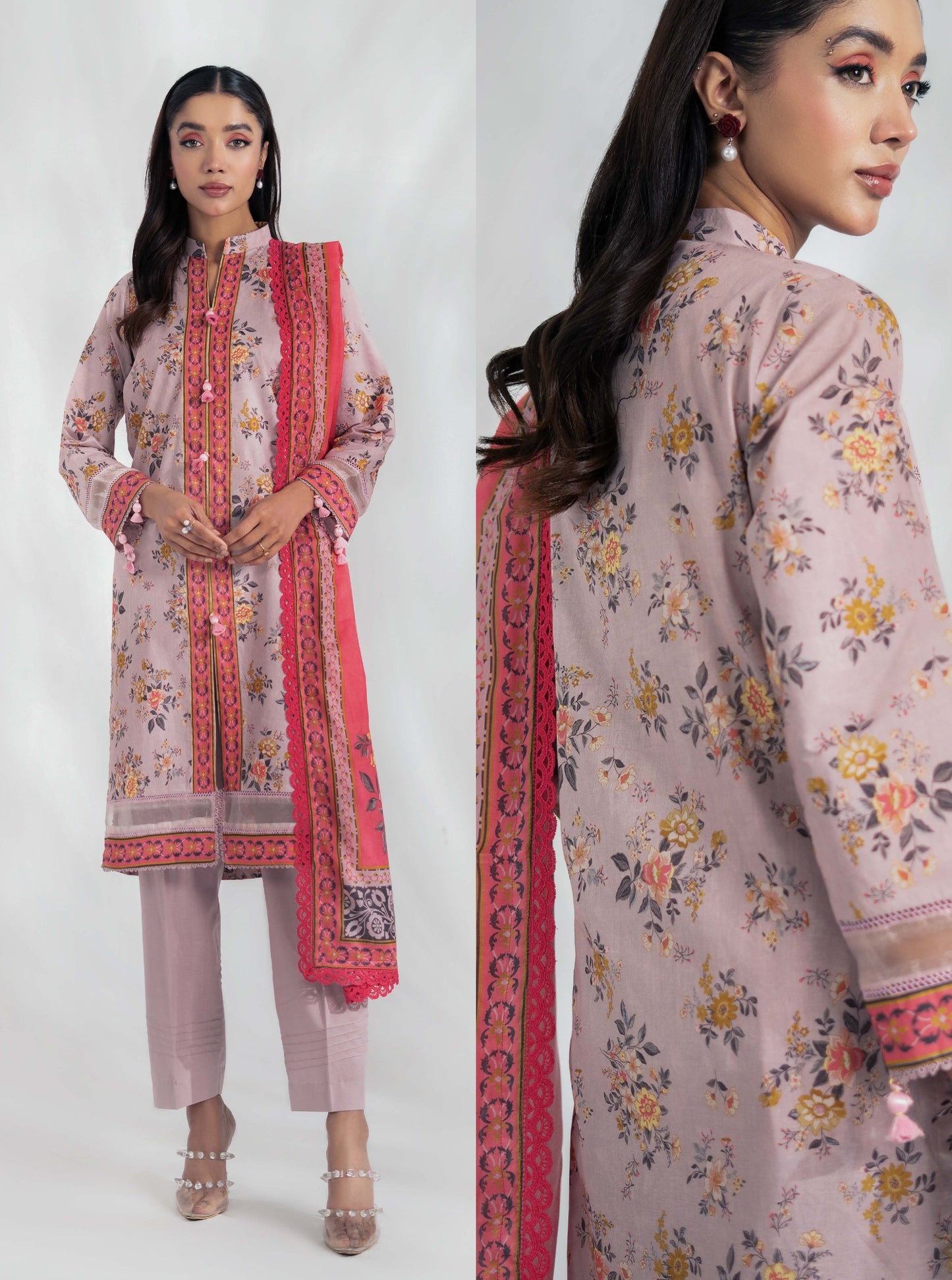 Colors by AlZohaib Textile Digital Printed 3 Piece Lawn Unstitched Dress - D10 Summer Collection