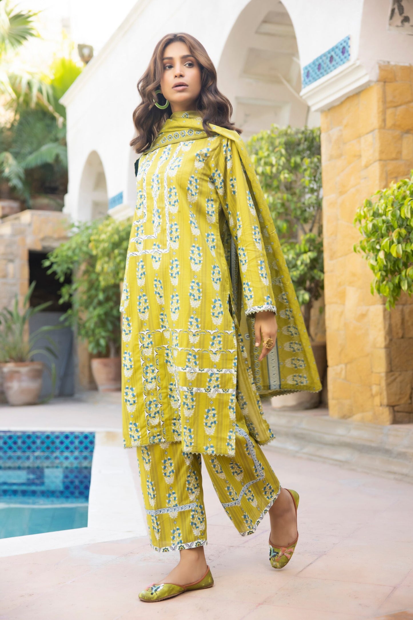 Identic Separates Printed Lawn 3 piece Unstitched dress - IDS-10-10 - Summer Collection