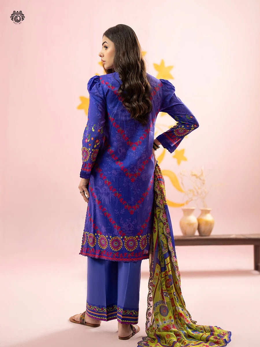 Rang Pasand by Gulljee Embroidered Lawn Unstitched 3 Piece Dress - GRP2406A10