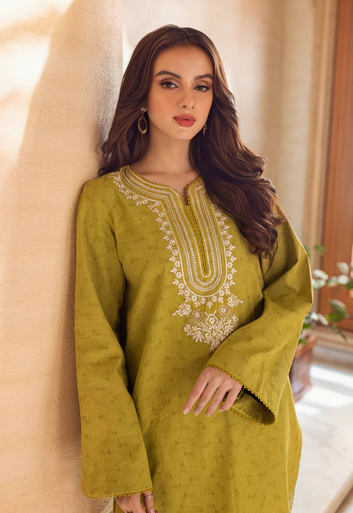 Essential By Asim Jofa Embroidered Lawn Jacquard Suit Unstitched 2 Piece AJP-10