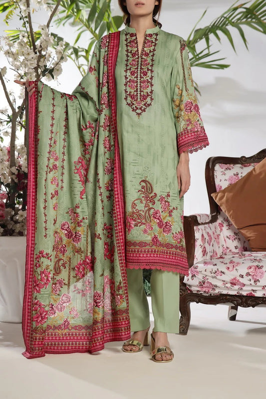 Daman By VS Textiles Printed Lawn Suits Unstitched 3 Piece VS24-D1 2910-B - Summer Collection
