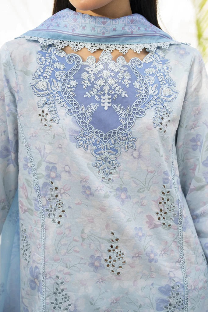 Shezlin by Aabyaan Embroidered Chikankari Suits Unstitched 3 Piece AS-AR-10 Mushk - Summer Collection