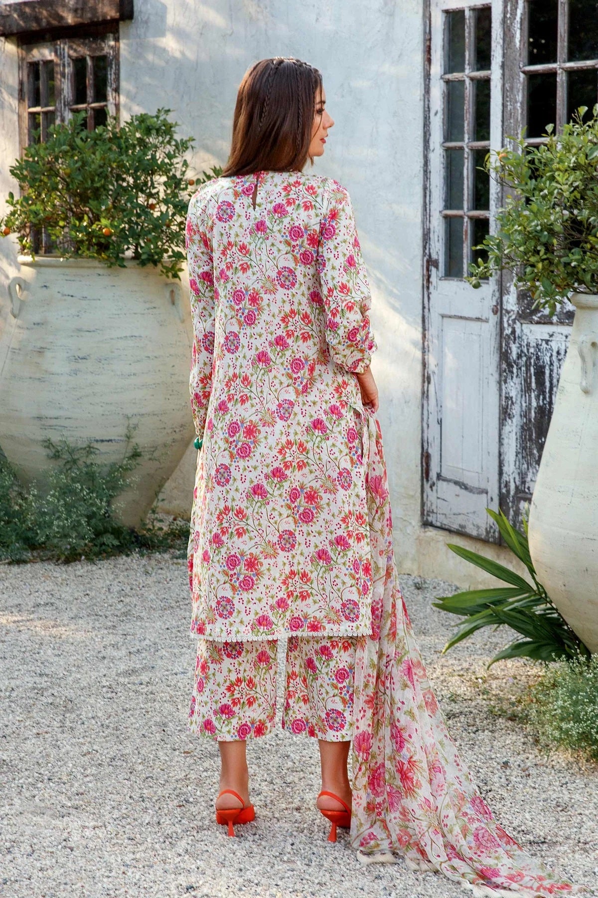 M Basics By Maria B Embroidered Lawn Suits Unstitched 3 Piece MB-US23 110-A