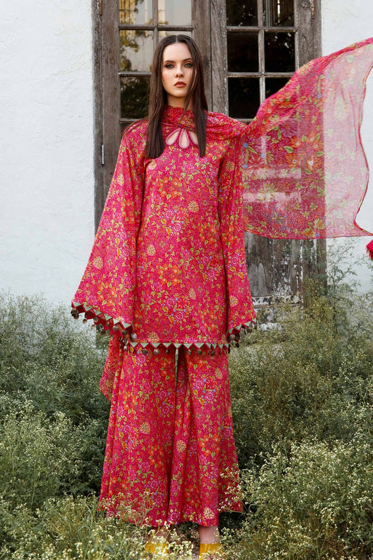 M Basics By Maria B Embroidered Lawn Suits Unstitched 3 Piece MB-US23 110-B