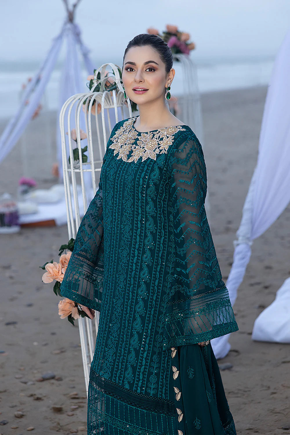 Luxe By Azure Embroidered Suits Unstitched 4 Piece AS-110 Jasper Shine - Eid Collection