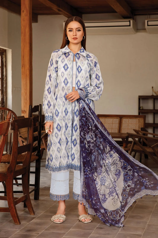 M Basics By Maria B Embroidered Lawn Suits Unstitched 3 Piece MB-US23 111-A