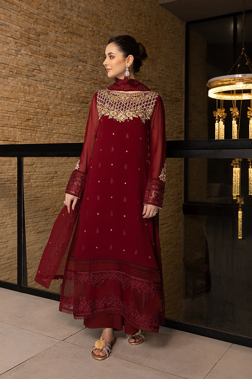 Luxe By Azure Embroidered Suits Unstitched 4 Piece AS-111 Mookaite - Eid Collection