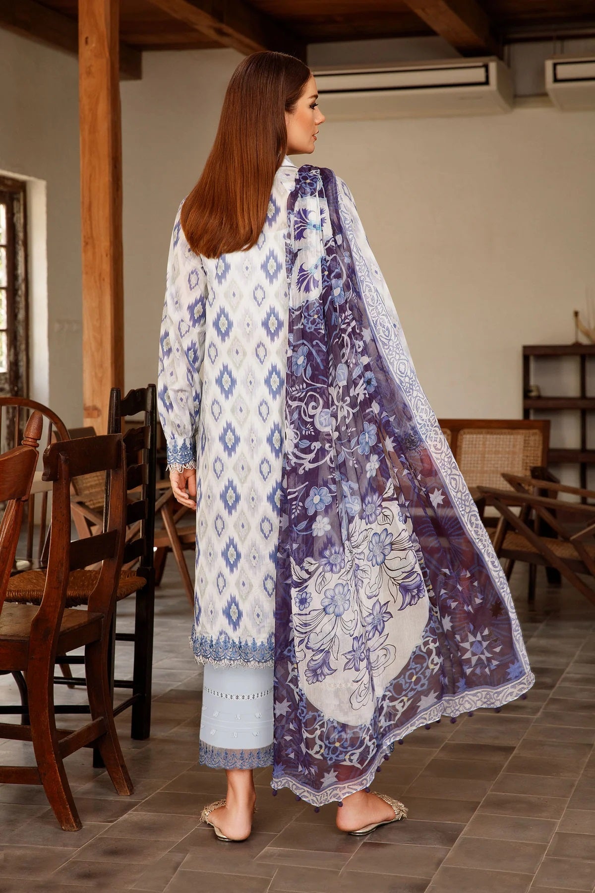 M Basics By Maria B Embroidered Lawn Suits Unstitched 3 Piece MB-US23 111-A