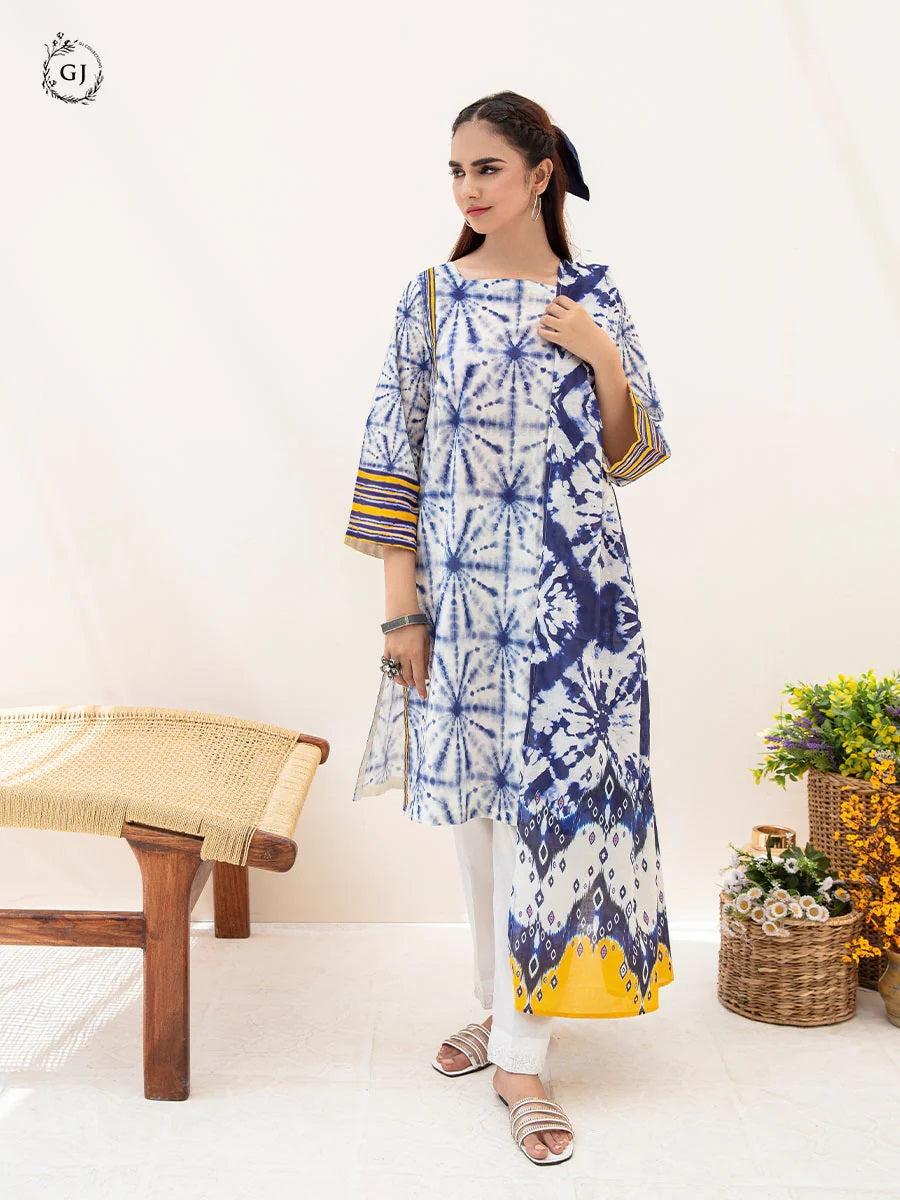 Aviva by GJ Digital Printed Lawn 2 piece Unstitched - GJAV23-A11