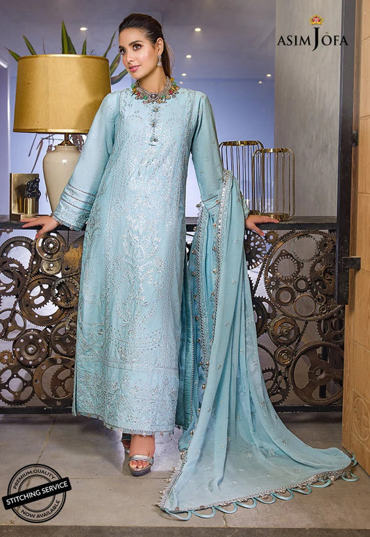 Asim Jofa Embroidered Lawn Suits Unstitched 3 Piece AJCK-11 - Eid Collection