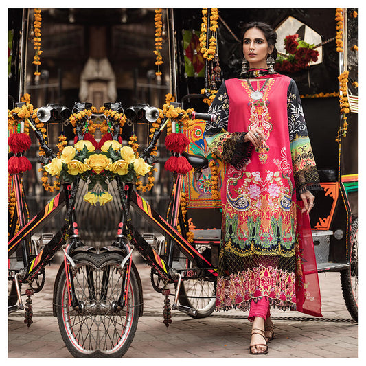 Morja by Gull Jee Embroidered Lawn Unstitched 3 Piece Dress - MJ2102A11